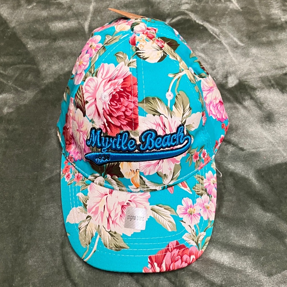 Lucky Brand Turquoise Floral 'Myrtle Beach' Baseball Cap
